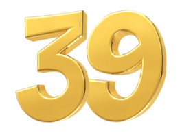 gold number on transparent background png