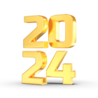 2024 new year gold number png