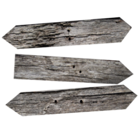 wooden signpost isolated on transparent background png
