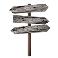 wooden signpost isolated on transparent background png