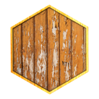 Wood sign png 3d render transparent