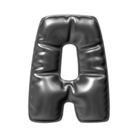 brief zwart PNG 3d geven transparant