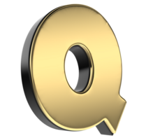 lettera oro png 3d rendere trasparente