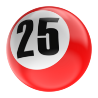 Ball Nummer rot 3d machen png transparent