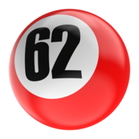 Ball Nummer rot 3d machen png transparent