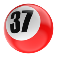 Ball Nummer rot 3d machen png transparent