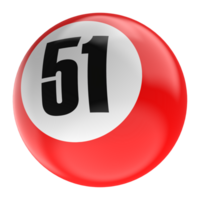 Ball Nummer rot 3d machen png transparent