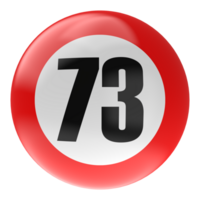 Ball Number Red 3D Render png transparent