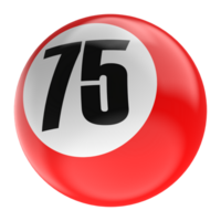 Ball Nummer rot 3d machen png transparent