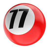 Ball Nummer rot 3d machen png transparent