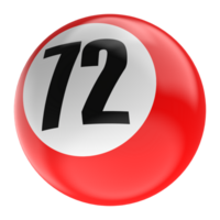 Ball Nummer rot 3d machen png transparent