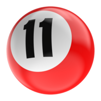 Ball Nummer rot 3d machen png transparent