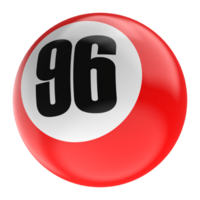 Ball Nummer rot 3d machen png transparent