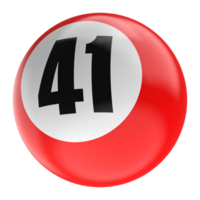 Ball Nummer rot 3d machen png transparent