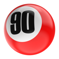 Ball Nummer rot 3d machen png transparent