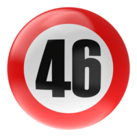 Ball Number Red 3D Render png transparent