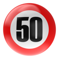 Ball Number Red 3D Render png transparent