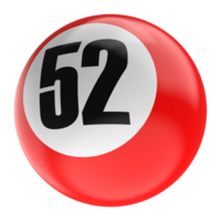 Ball Nummer rot 3d machen png transparent