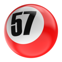 Ball Nummer rot 3d machen png transparent