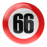 Ball Number Red 3D Render png transparent