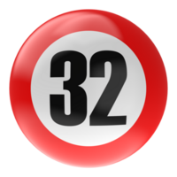 Ball Nummer rot 3d machen png transparent