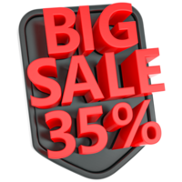 3d render label mega offer sale 3d Illustration png