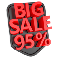 3d render label mega offer sale 3d Illustration png