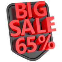 3d render label mega offer sale 3d Illustration png