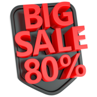 3d render label mega offer sale 3d Illustration png