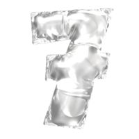 Balloon Number 3D Render png transparent