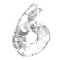 Balloon Number 3D Render png transparent