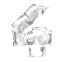 ballon nombre 3d rendre png transparent