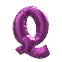 Balloon Number 3D Render png transparent