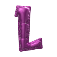 Balloon Number 3D Render png transparent