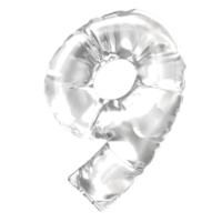 ballon nombre 3d rendre png transparent