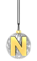 Natal bola carta 3d render png