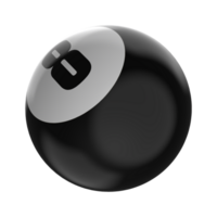 Ball Nummer 8 schwarz 3d machen transparent png