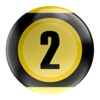 Ball Number Red 3D Render transparent png