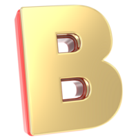 Letter Gold With Red 3D Render transparent png