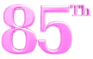 Happy Anniversary Number 3d render transparency png