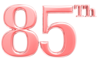 Happy Anniversary Number 3d render transparency png