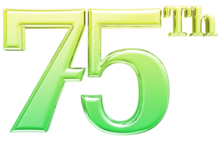 contento anniversario numero 3d rendere trasparenza png