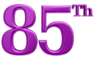 Happy Anniversary Number 3d render transparency png