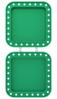 two green rectangular frames with white dots png