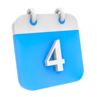 Calendar icon of day 4 png