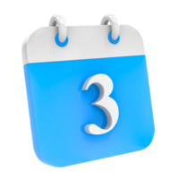 Kalender Symbol von Tag 3 png