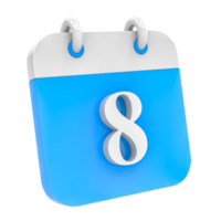 Calendar icon of day 8 png