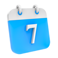 Kalender Symbol von Tag 7 png