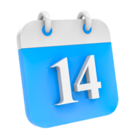 calendario icono de día 14 png