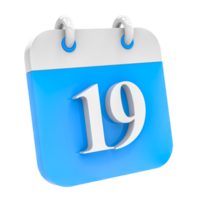 calendário ícone do dia 19 png